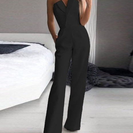 Out-Shine | Stylish Sleeveless V-Neck Jumpsuit For Women
