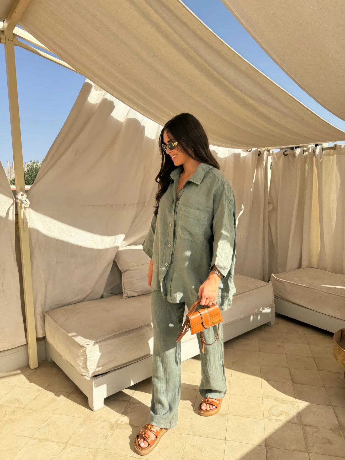 Out-Shine | Two Piece Linen Set Women