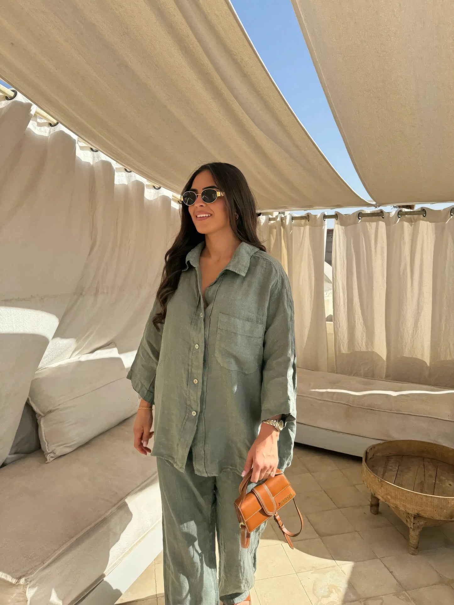 Out-Shine | Two Piece Linen Set Women