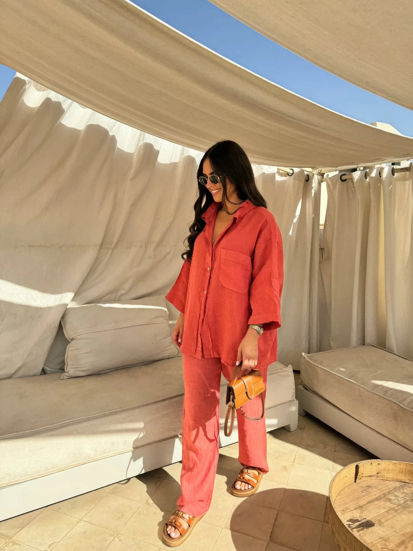 Out-Shine | Two Piece Linen Set Women