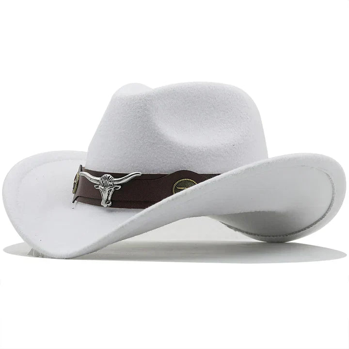 Out-Shine | Western style felt hat with bull strap