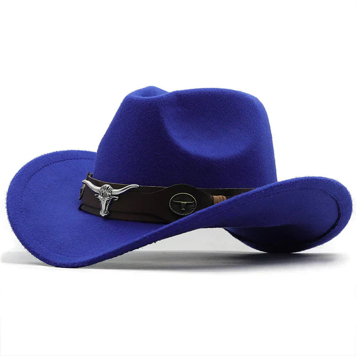 Out-Shine | Western style felt hat with bull strap