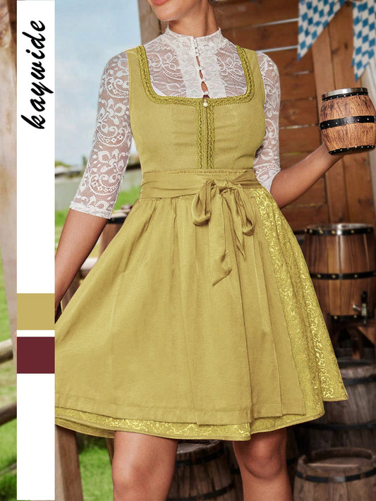 Deslumbra | Vestido de mujer con detalles florales y mangas de encaje