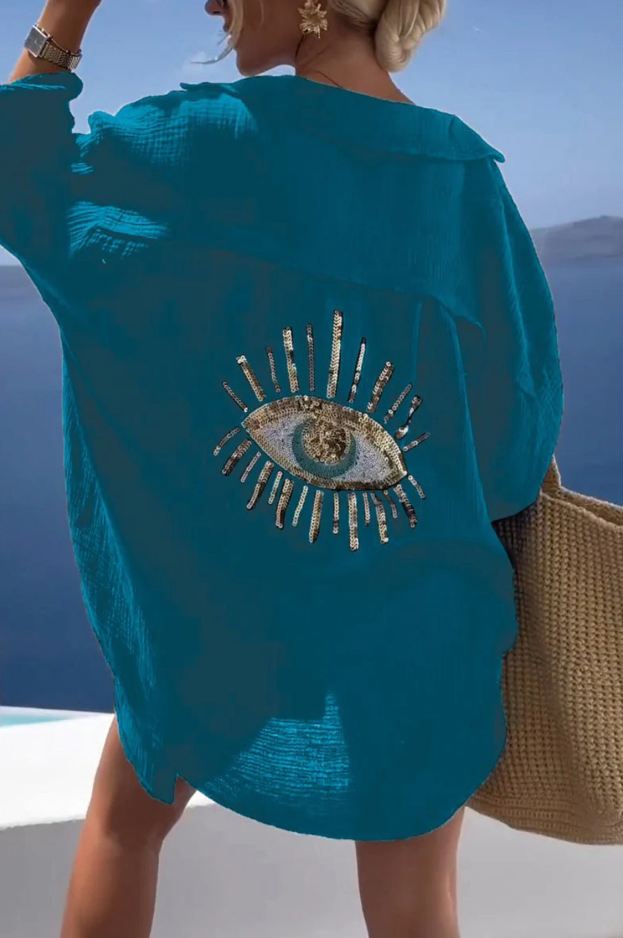 Out-Shine | Reverse Collar Cotton - Linen Shirt for Spring/Summer