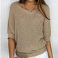 Out-Shine | Black Three Quarter Top
