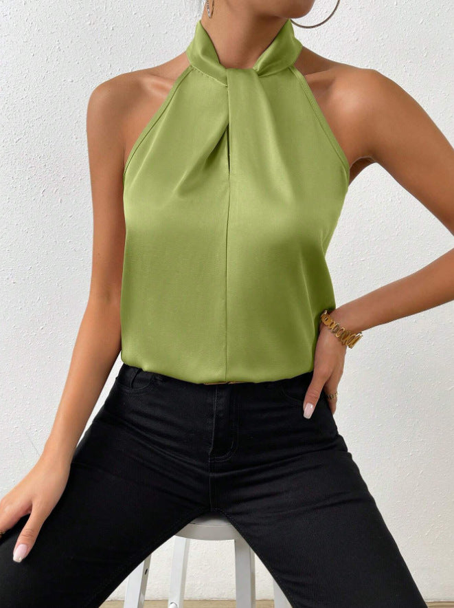 Out-Shine | Ladies Knot Neck Style Top Silk