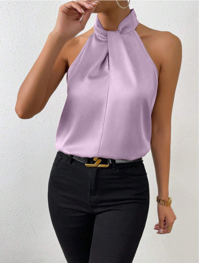 Out-Shine | Ladies Knot Neck Style Top Silk