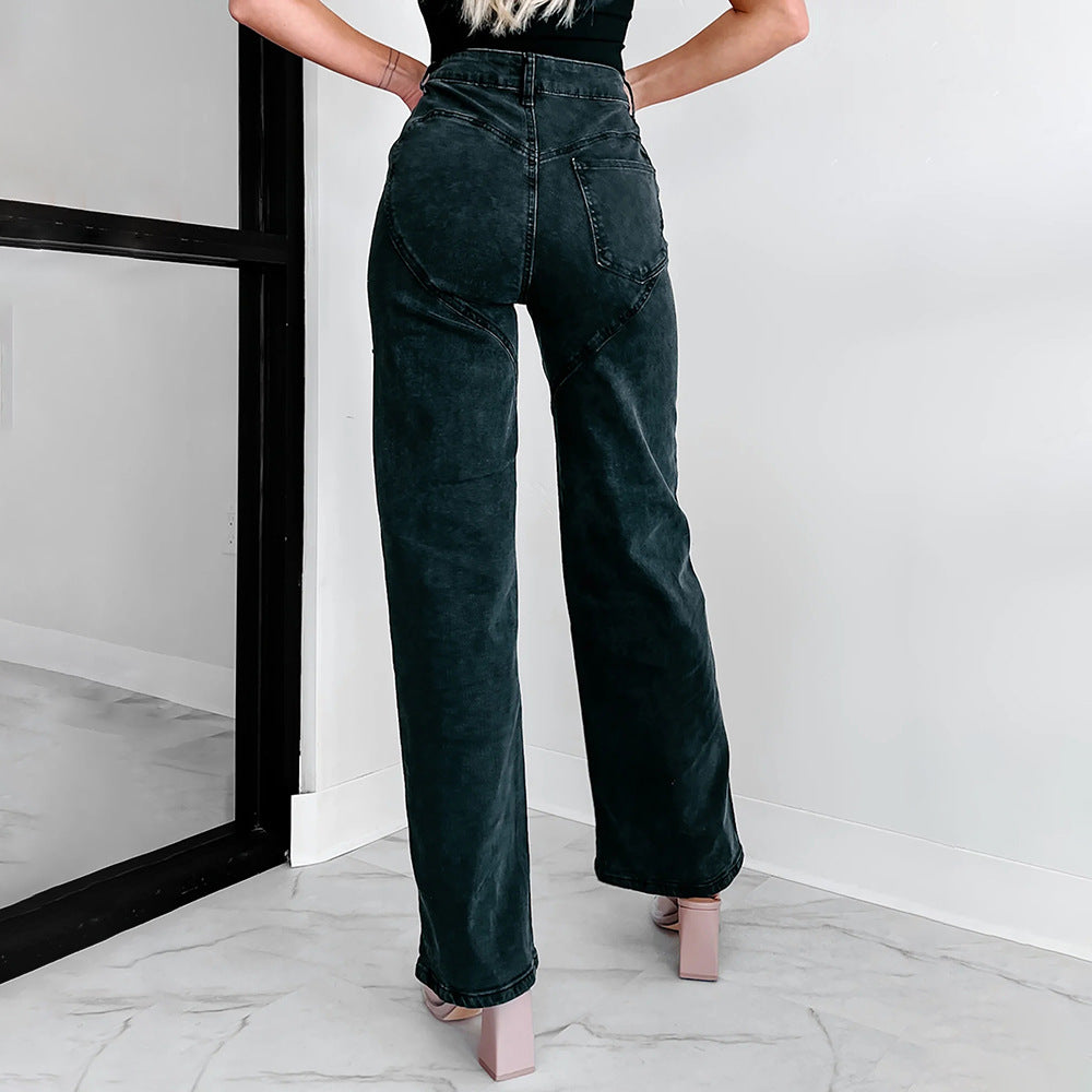 Out-Shine | Loose Ripped Straight Leg Women's Jeans