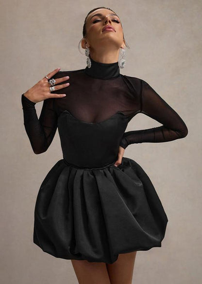 Out-Shine | Balloon-Skirt Mini Dress