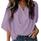 Out-Shine | Chiffon shirt with V neckline