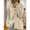 Out-Shine | One-Button V-Neck Knited Cardigan Sweater