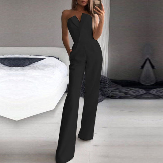 Out-Shine | Asymmetrical lapel mid waist pendulum overall