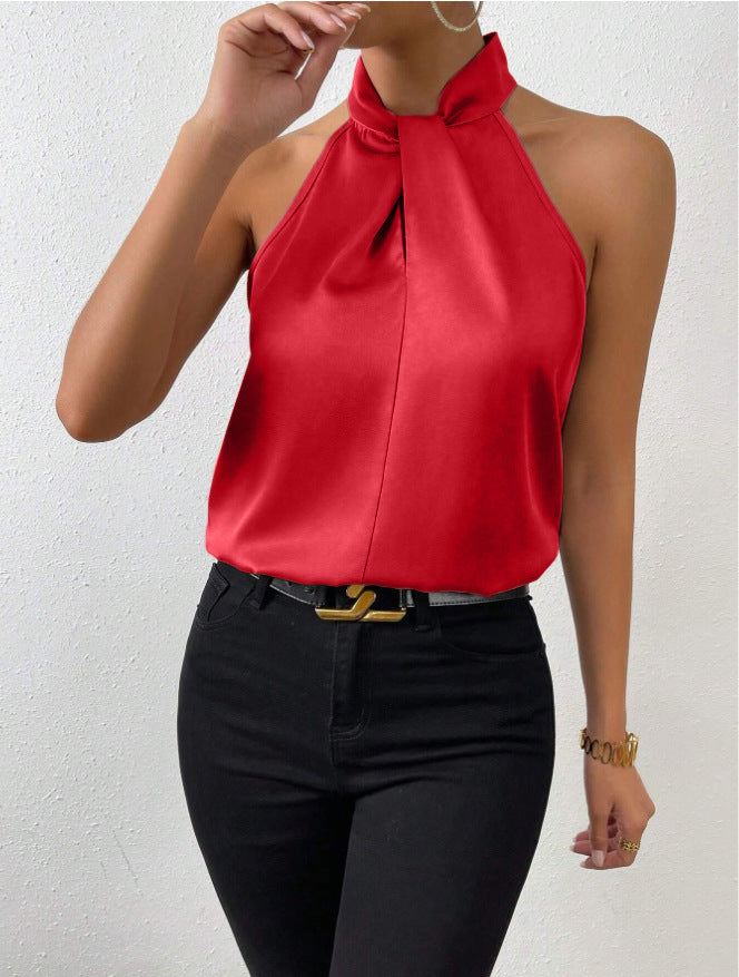 Out-Shine | Ladies Knot Neck Style Top Silk