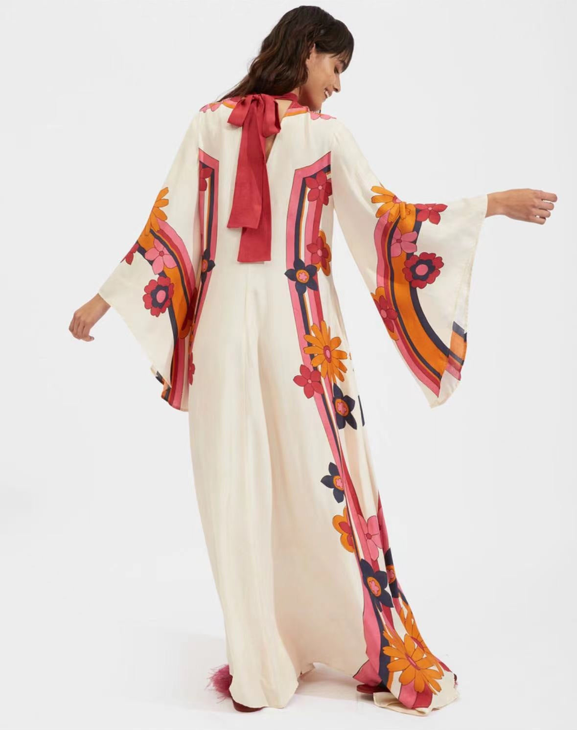 Deslumbra | Vestido estampado de tres cuartos 