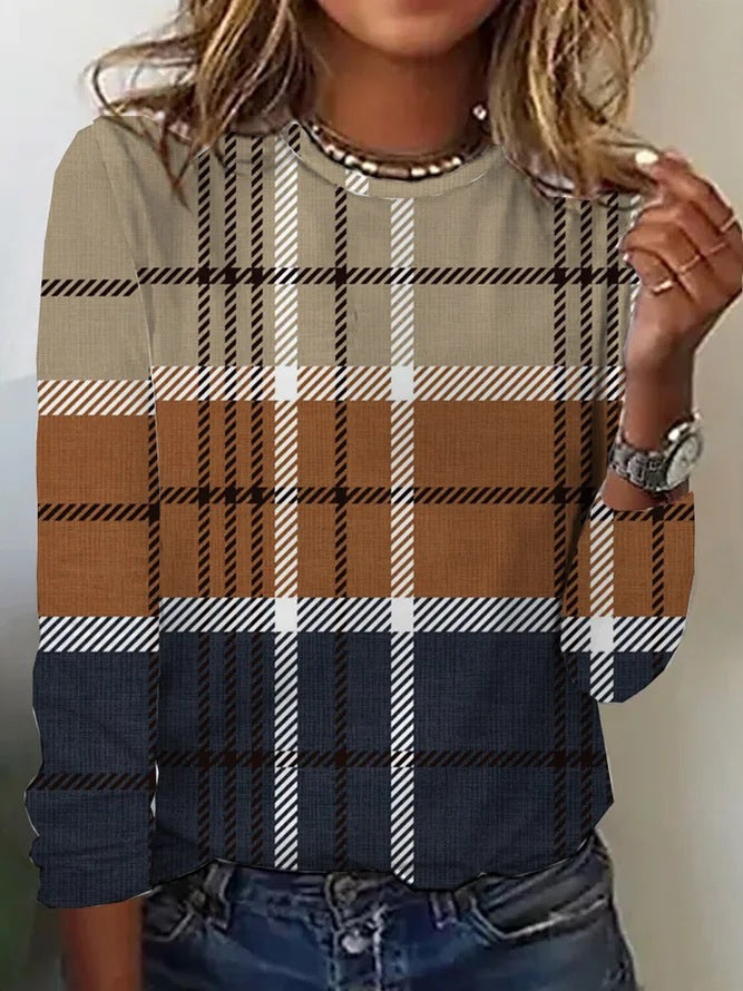 Out-Shine | Printed casual sweater top