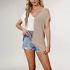 Out-Shine | V-Neck Short Sleeve Knit Top
