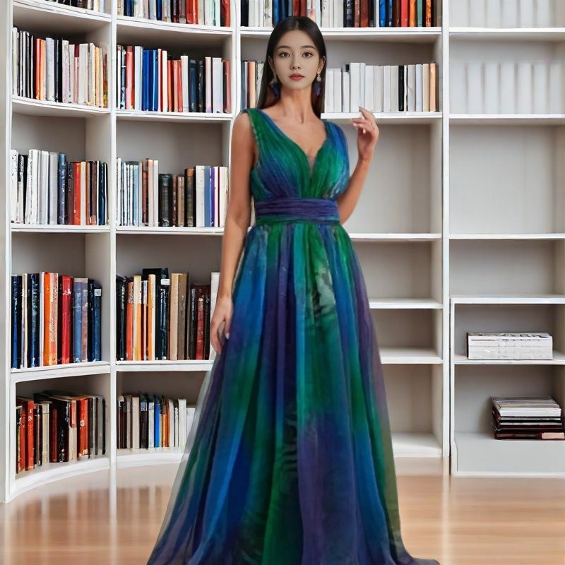 Out-Shine | Backless Floral Chiffon Maxi Dress