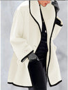 Out-Shine | Multi-colored Loose Hooded Wool Coat