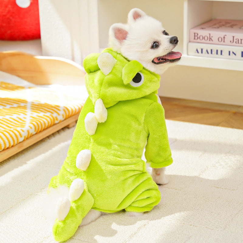 Out-Shine | Little Dinosaur Puppy Warm Clothes for Autumn and Winter