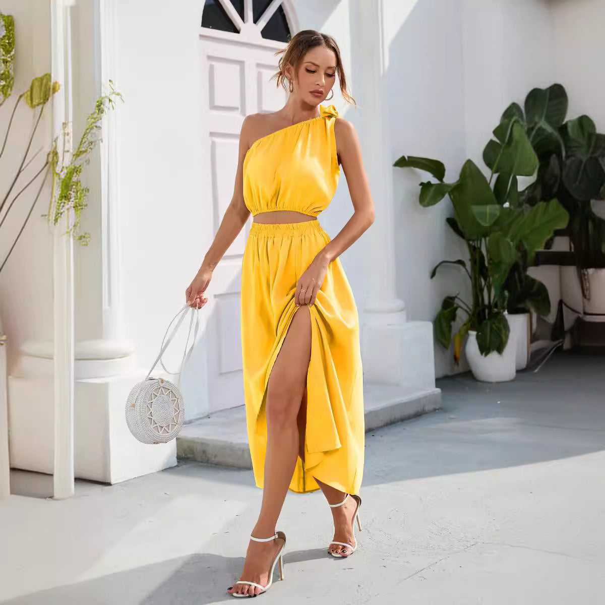 Out-Shine | Chic Split Hem Maxi Two Part Set