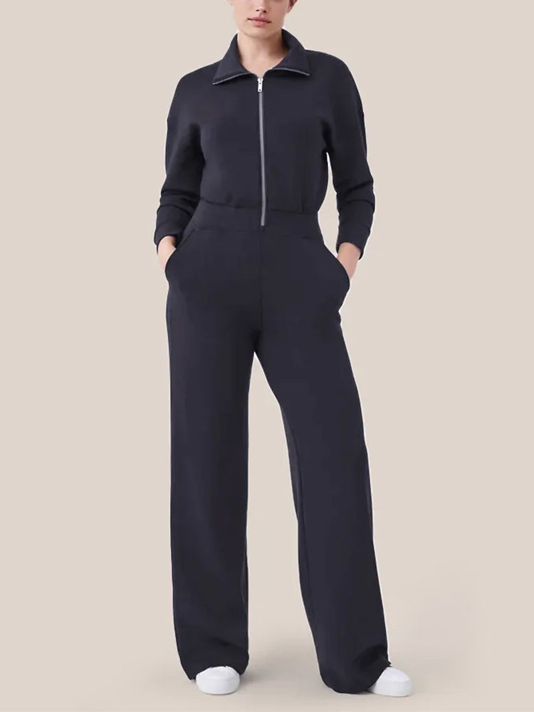 Out-Shine | Long Sleeve Wide Pants Jumpsuit