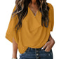 Out-Shine | Chiffon shirt with V neckline