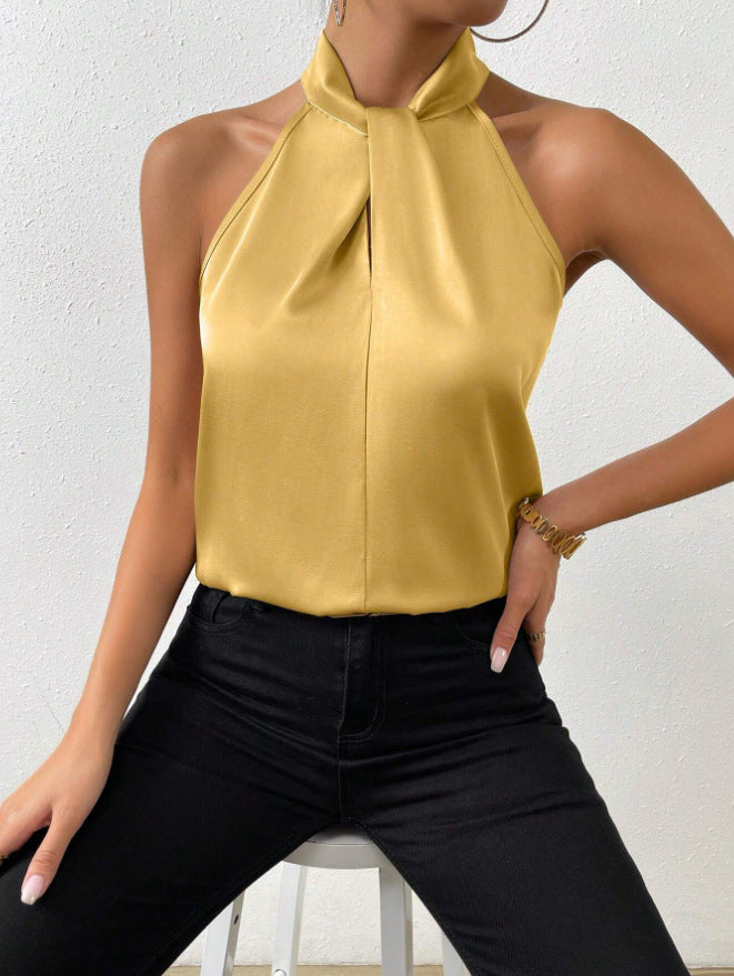 Out-Shine | Ladies Knot Neck Style Top Silk