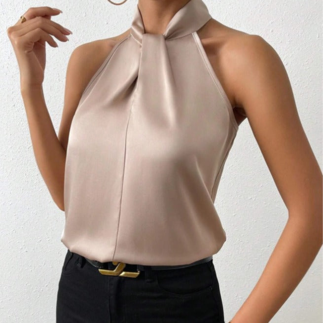 Out-Shine | Ladies Knot Neck Style Top Silk