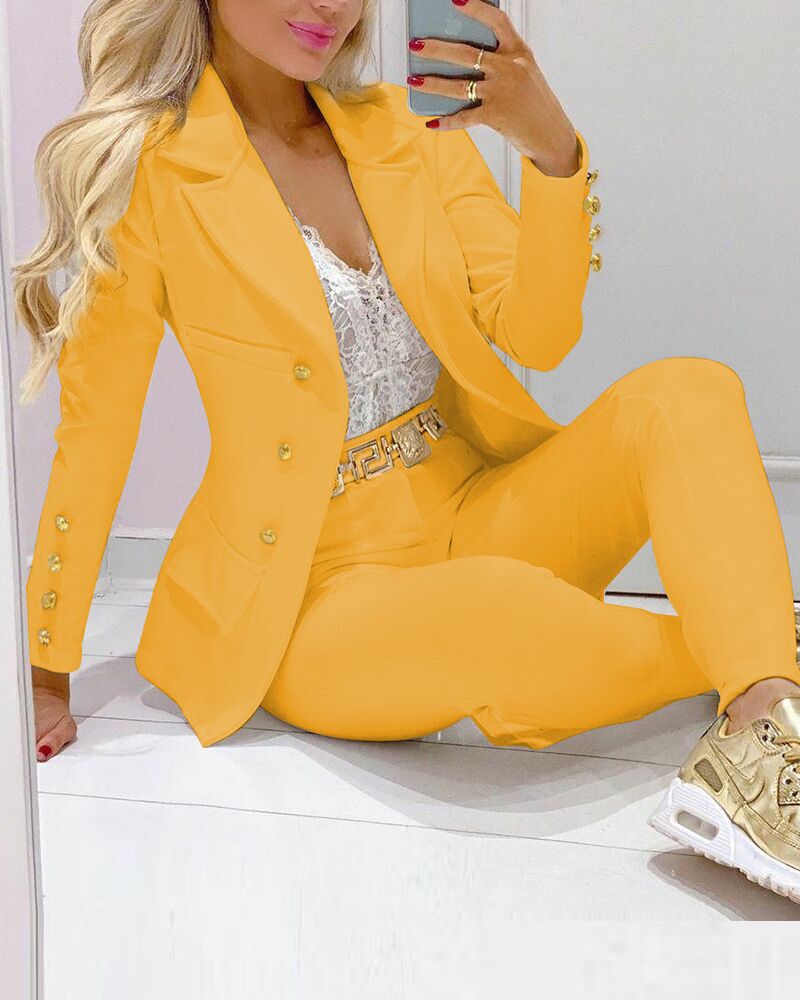 Out-Shine | Single-breasted suit trousers set
