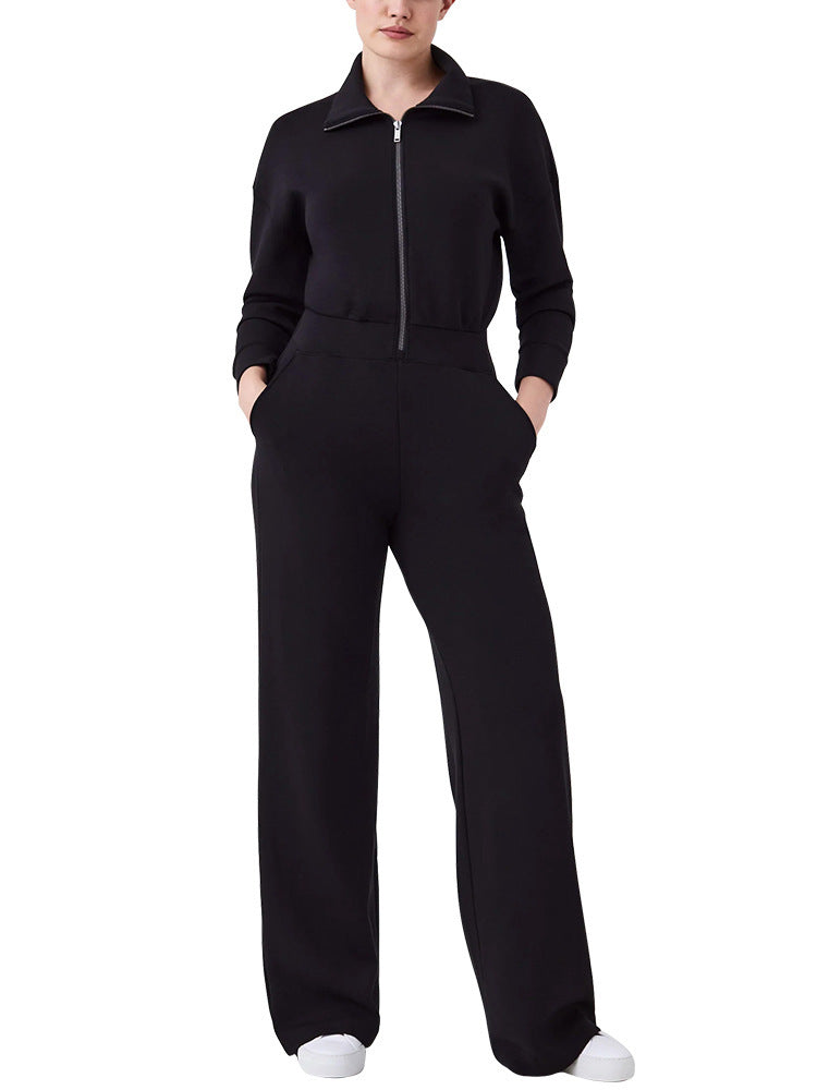 Out-Shine | Long Sleeve Wide Pants Jumpsuit