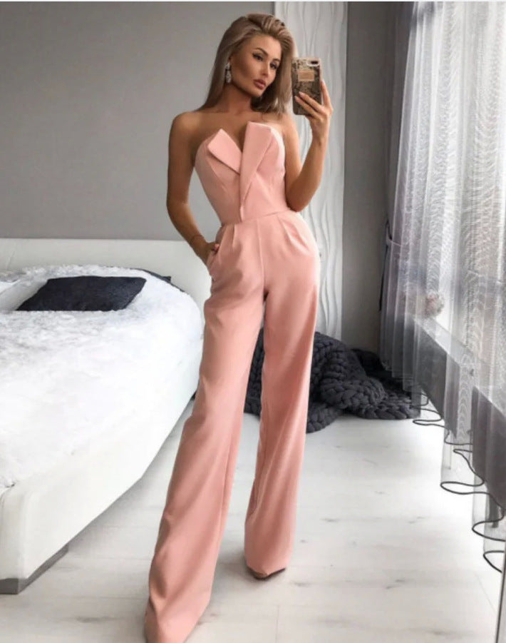 Out-Shine | Asymmetrical lapel mid waist pendulum overall