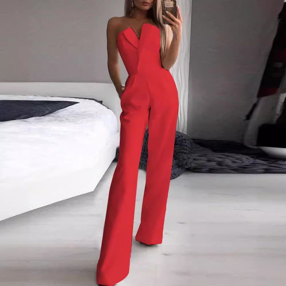 Out-Shine | Asymmetrical lapel mid waist pendulum overall