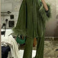 Out-Shine | Autumn winter feather standing collar long sleeve top and pants set