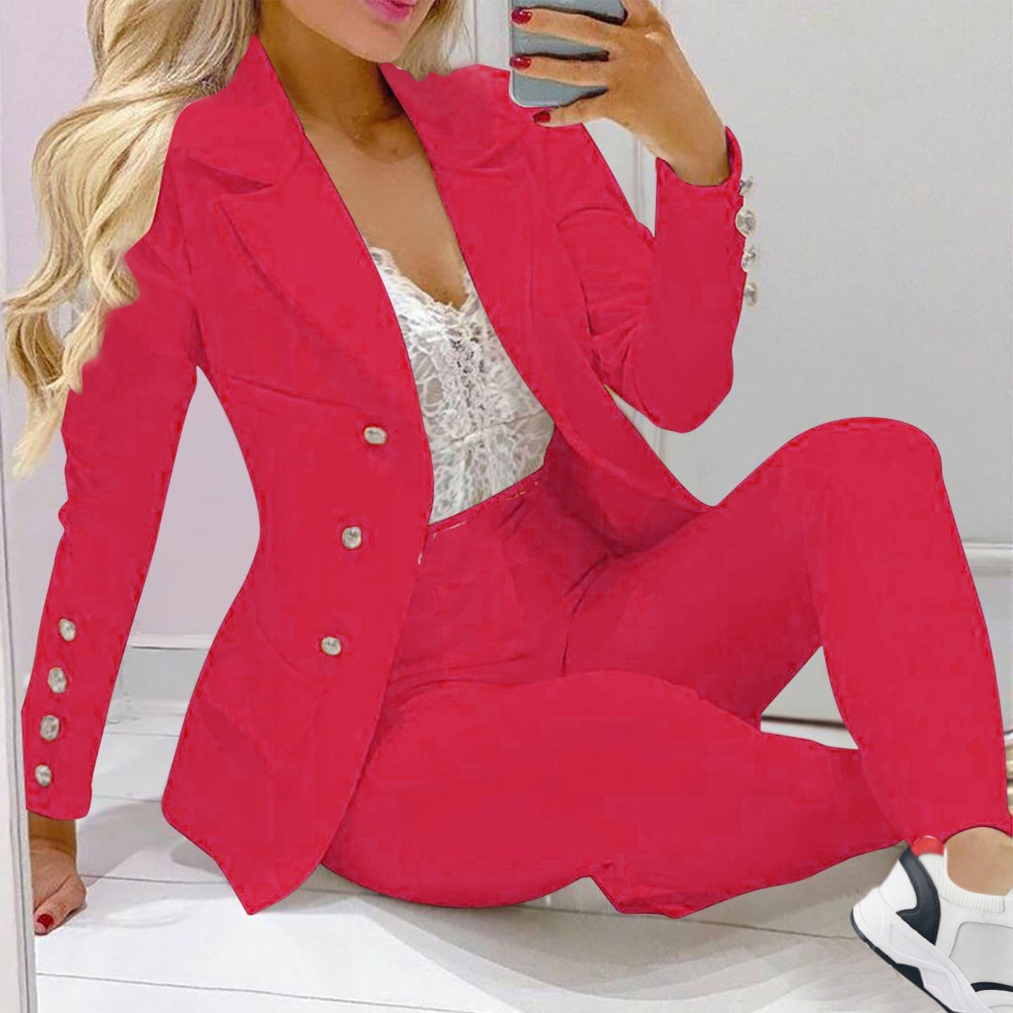 Out-Shine | Single-breasted suit trousers set