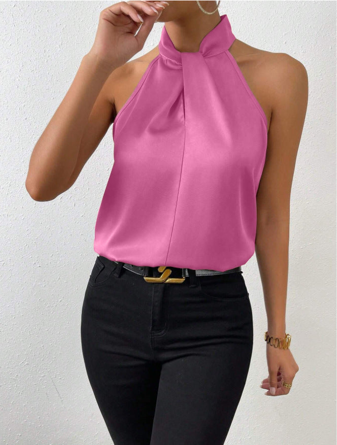 Out-Shine | Ladies Knot Neck Style Top Silk