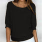Out-Shine | Black Three Quarter Top