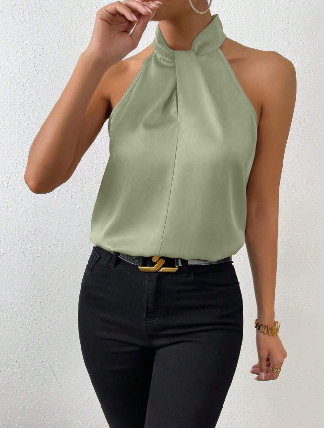 Out-Shine | Ladies Knot Neck Style Top Silk