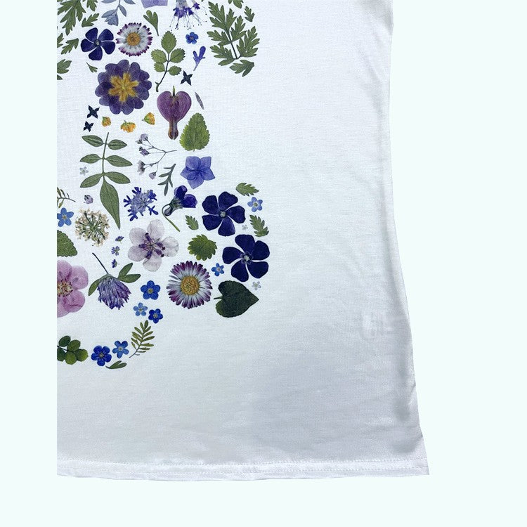Brilla | Camiseta floral de cuello redondo 