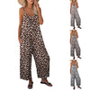 Out-Shine | Leopard-Print-Tasche Loose Strap One-Piece Jumpsuit