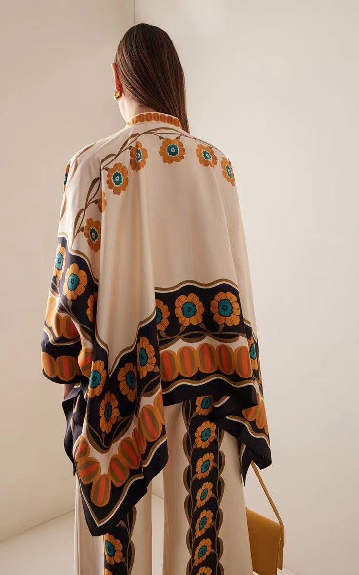 Out-Shine | Standing Collar Top And Pants Set