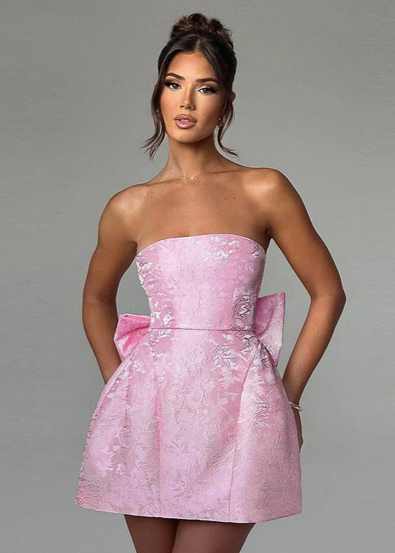 Out-Shine | Bow-Back Strapless Dress