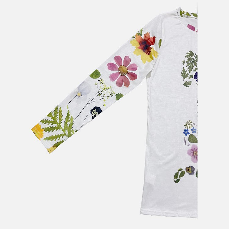 Brilla | Camiseta floral de cuello redondo 