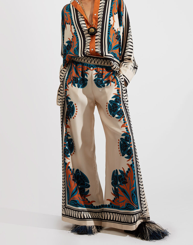 Out-Shine | Standing Collar Top And Pants Set