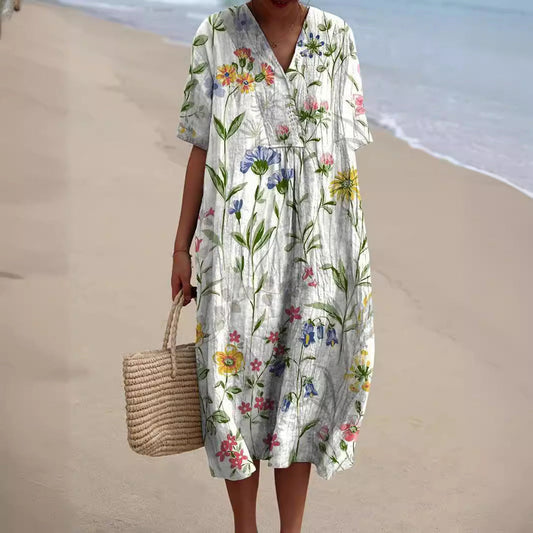 Out-Shine | Colorful Flowy Spring Dress