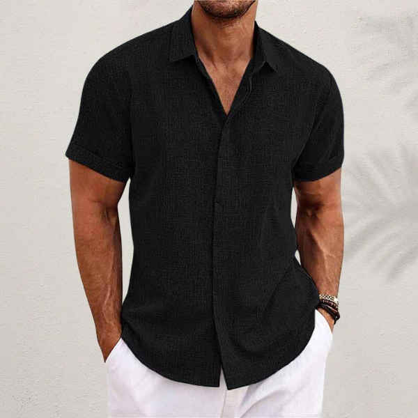 Out-Shine | Black linen shirt