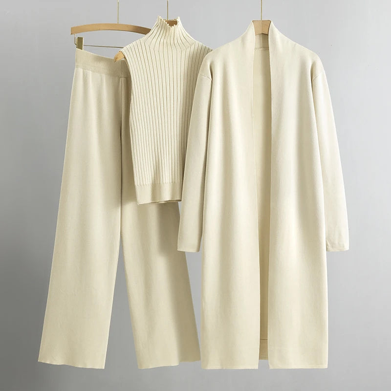 Out-Shine | Beige Cashmere Coordinated Set