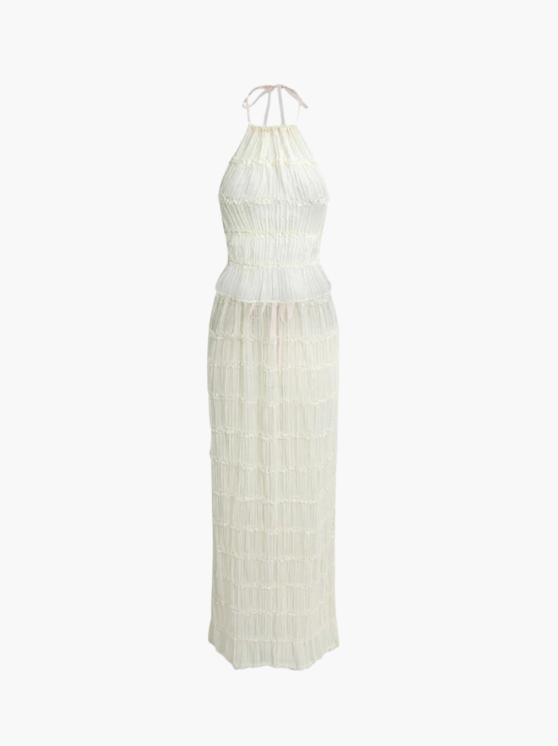 Out-Shine | Amen Backless Top and Long Skirt Set Stylish