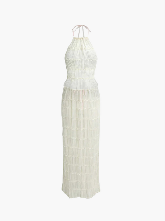 Out-Shine | Amen Backless Top and Long Skirt Set Stylish