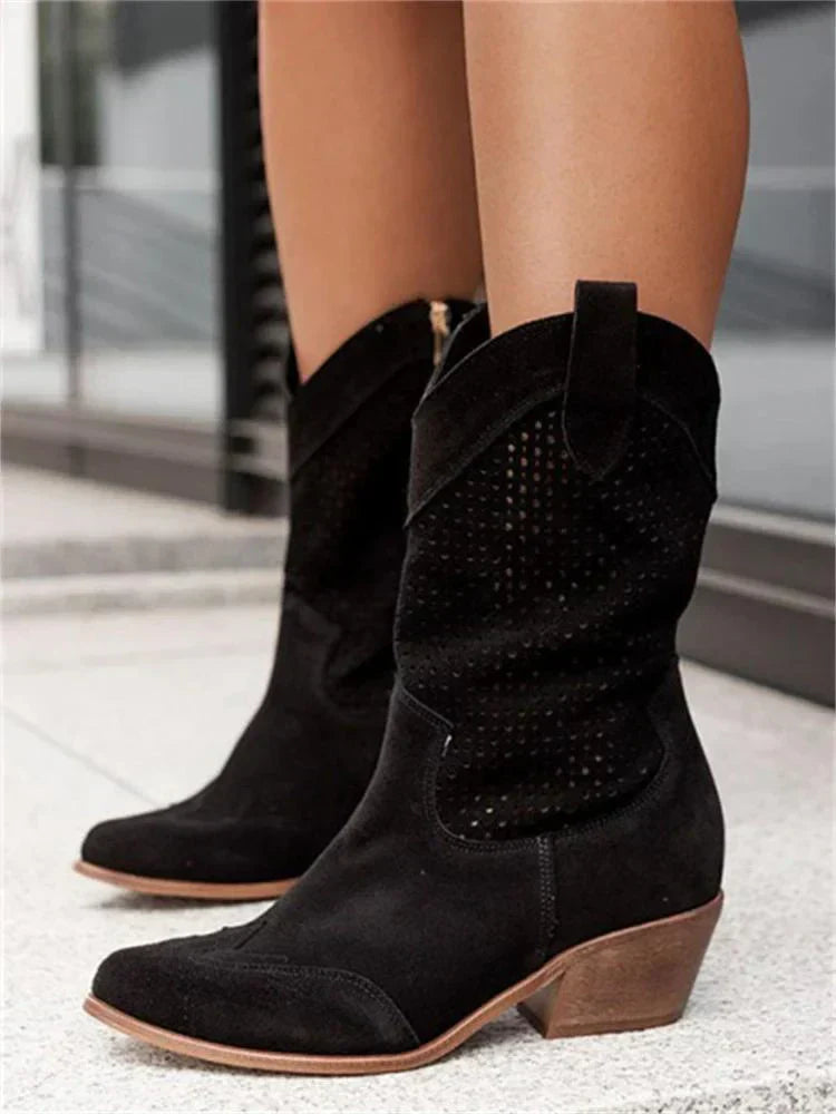Out-Shine | Breathable fancy cowboy boots with zipper