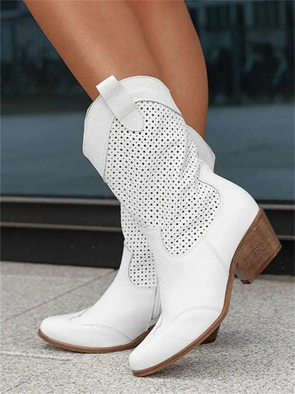 Out-Shine | Breathable fancy cowboy boots with zipper